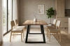 Стол LOFT LUX-160, раздвижной 160(205)х90, ДУБ ВЕЛЛИНГТОН/ЧЕРНЫЙ